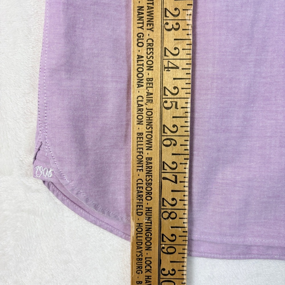 Jos A Bank 1905 Shirt Men Large Purple Excellent Tailored Fit Button Down Oxford - Picture 4 of 12